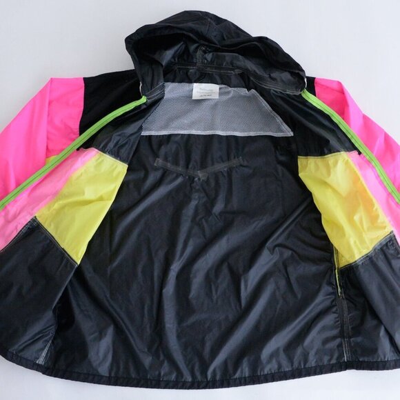 VTG Jemcor Impermeable Rain Wear Black Pink Nylon Zip Up Lined Waterproof Jacket - Picture 14 of 14